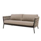 Havesofa Rebecca Sort Lys brun Aluminium 206 x 83 x 74 cm #1