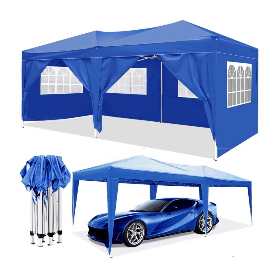 Lysthus Gazebo St�l 600 x 300 x 260 cm Bl� #1