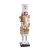 Julepynt Hvid Gylden Soldat 11 x 9 x 38 cm #1