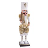 Julepynt Hvid Gylden Soldat 14 x 12 x 52 cm #1