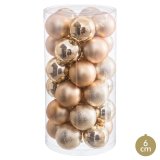 Julekugler Gylden Plastik  6 cm (30 enheder) #1