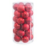 Julekugler Rd Plastik  6 cm (30 enheder) #1