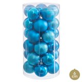 Julekugler Bl Plastik  6 cm (30 enheder) #1