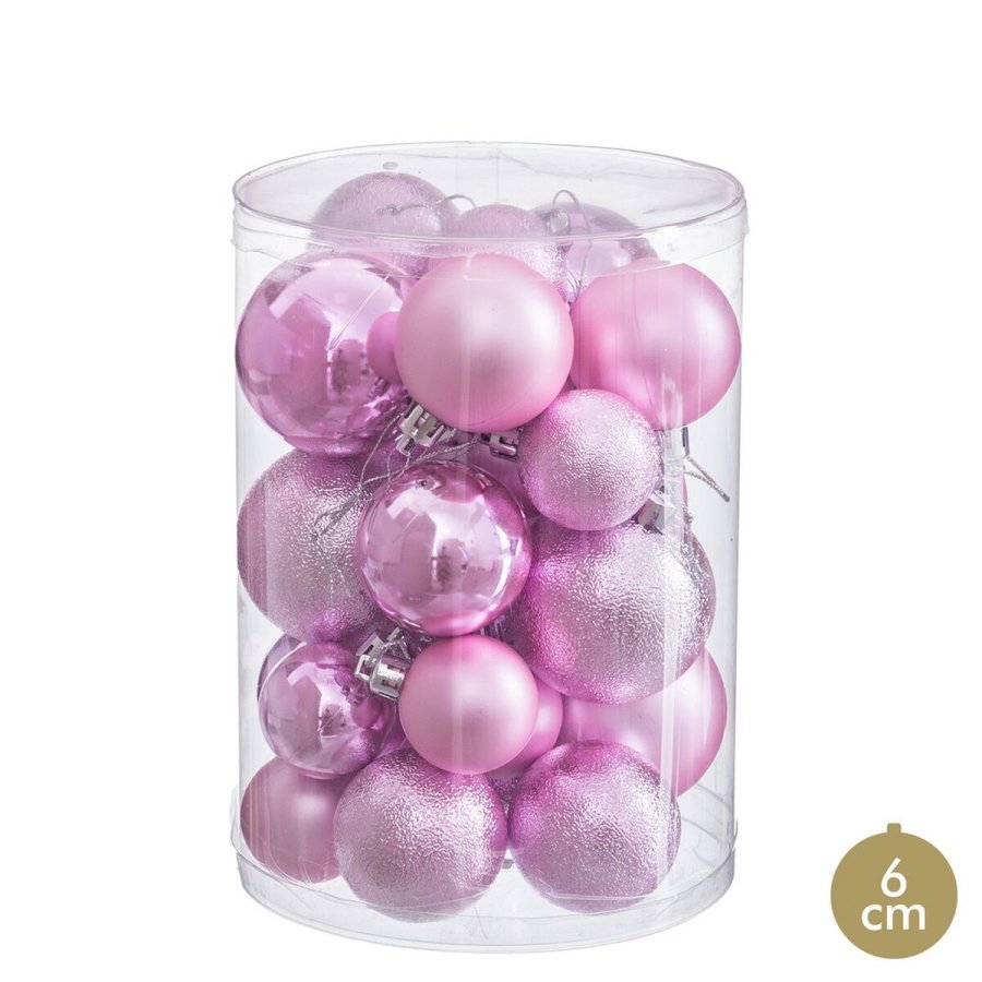 Julekugler Pink Plastik (27 enheder) #1