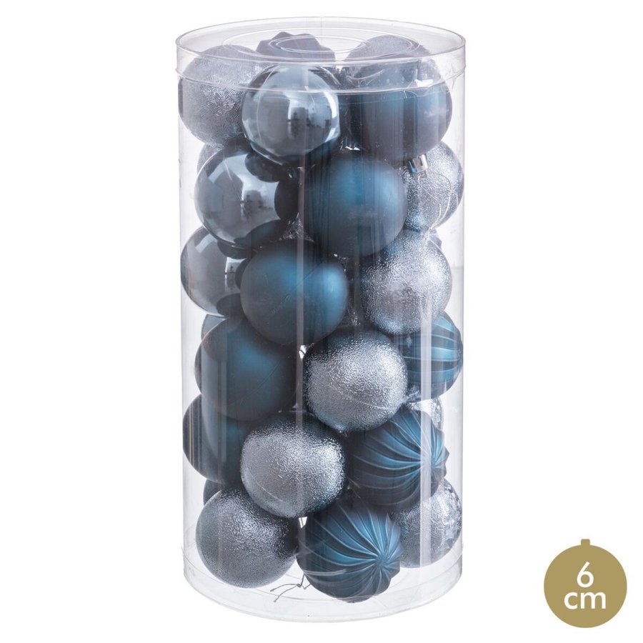 Julekugler Bl Plastik  6 cm (30 enheder) #1