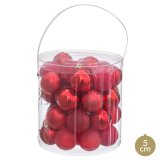 Julekugler Rd Plastik  5 cm (40 enheder) #1