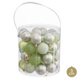 Julekugler Grn Plastik  5 cm (40 enheder) #1