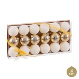 Julekugler Gylden Plastik  4 cm (18 enheder) #1