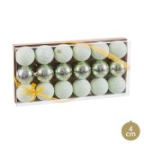 Julekugler Grn Plastik  4 cm (18 enheder) #1