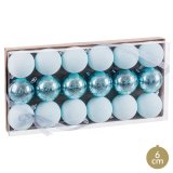 Julekugler Bl Plastik  6 cm (18 enheder) #1