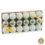 Julekugler Grn Plastik  6 cm (18 enheder) #1