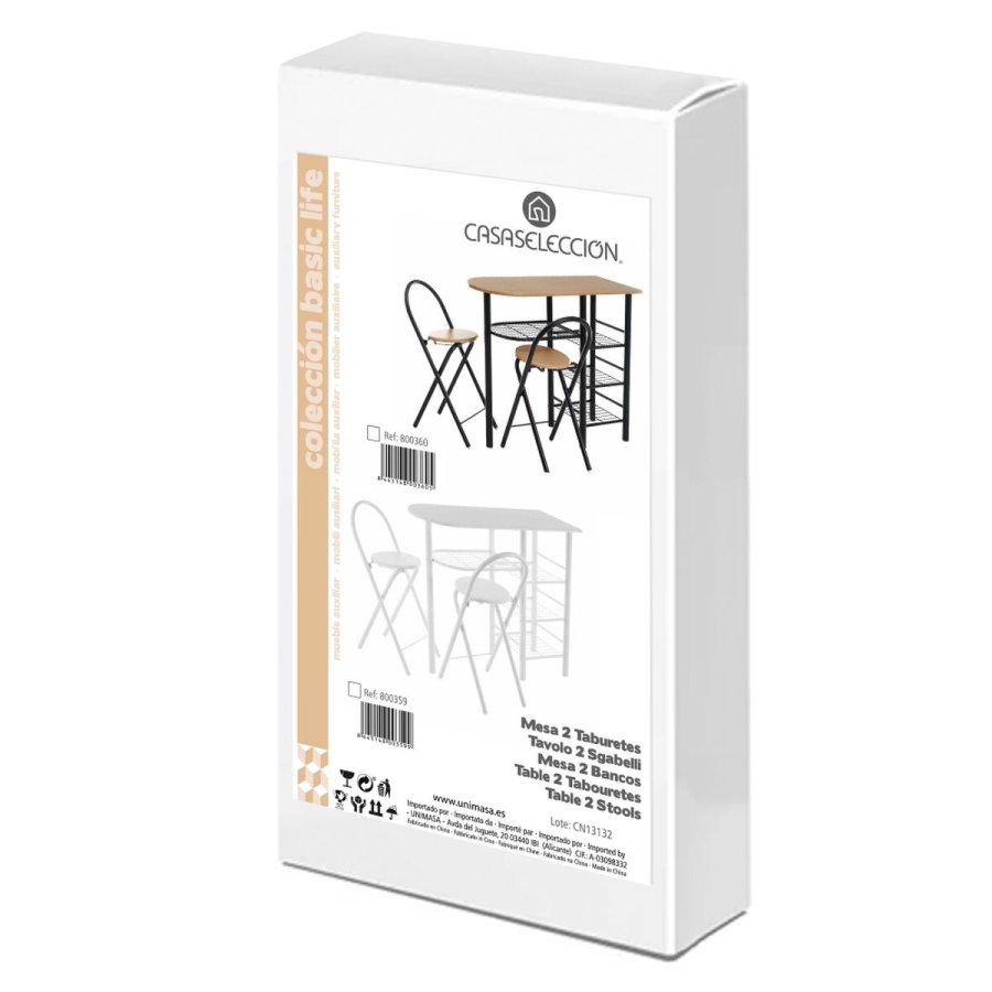 Spisebordst med 2 stole 100 x 74 x 88 cm #7