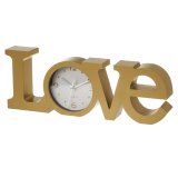 Namizna ura LOVE Gylden Plastik 39 x 3,5 x 15 cm #1