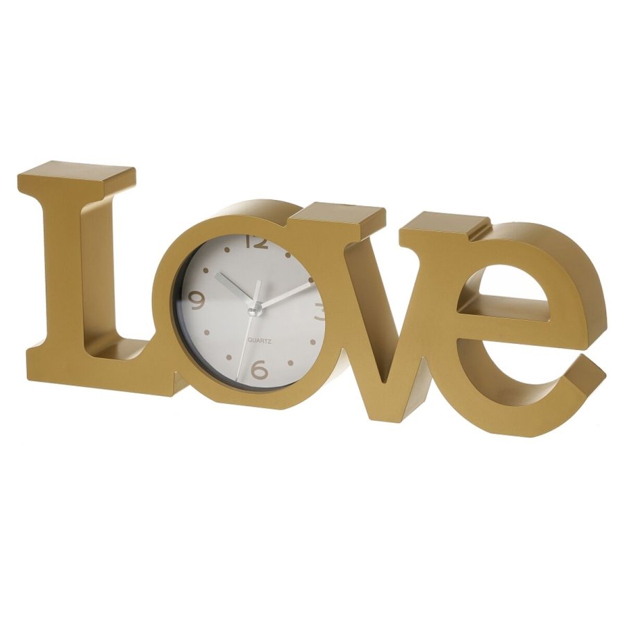 Namizna ura LOVE Gylden Plastik 39 x 3,5 x 15 cm #1