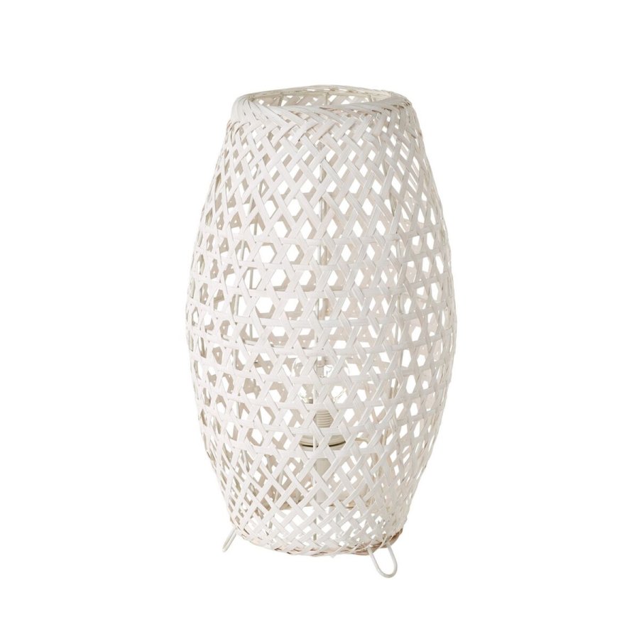 Bordlampe Hvid Metal Bambus 40 W 220-240 V 20 x 20 x 37 cm #1