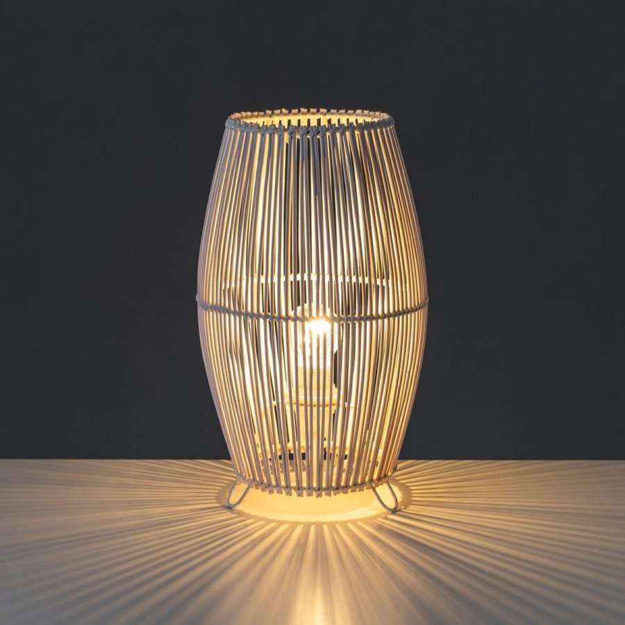 Bordlampe Hvid Metal Bambus 40 W 220-240 V 17 x 17 x 29 cm #3