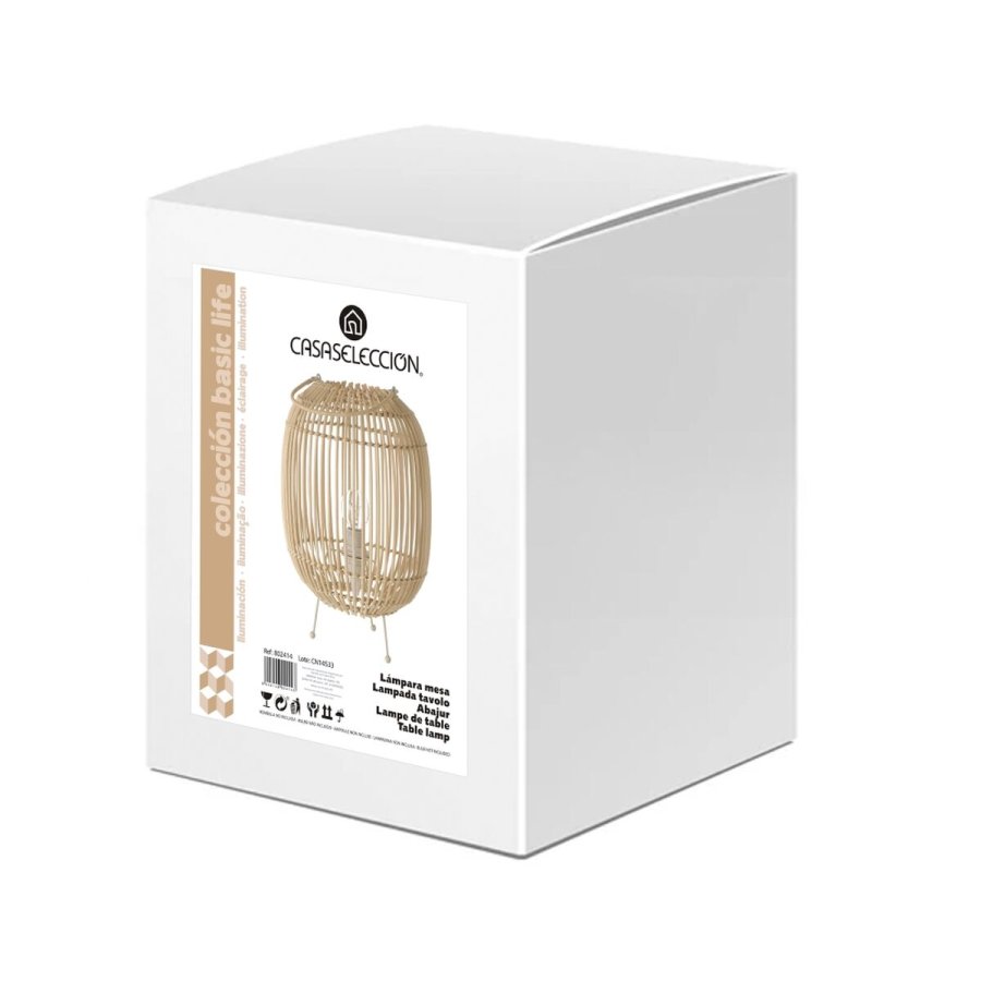 Bordlampe Natur Metal Spanskrr 40 W 220-240 V 23 x 23 x 31 cm #5