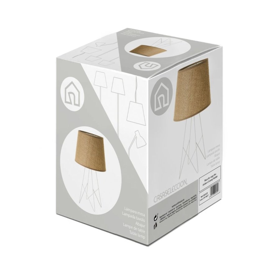 Bordlampe Hvid Brun 40 W 220-240 V 23 x 23 x 39 cm #4