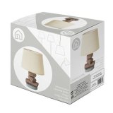 Bordlampe Hvid Brun Beige 40 W 220-240 V 26 x 19 x 35 cm #5