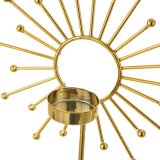 Lyseholder Hvid Gylden Keramik Jern 18,4 x 8,4 x 29,1 cm #2