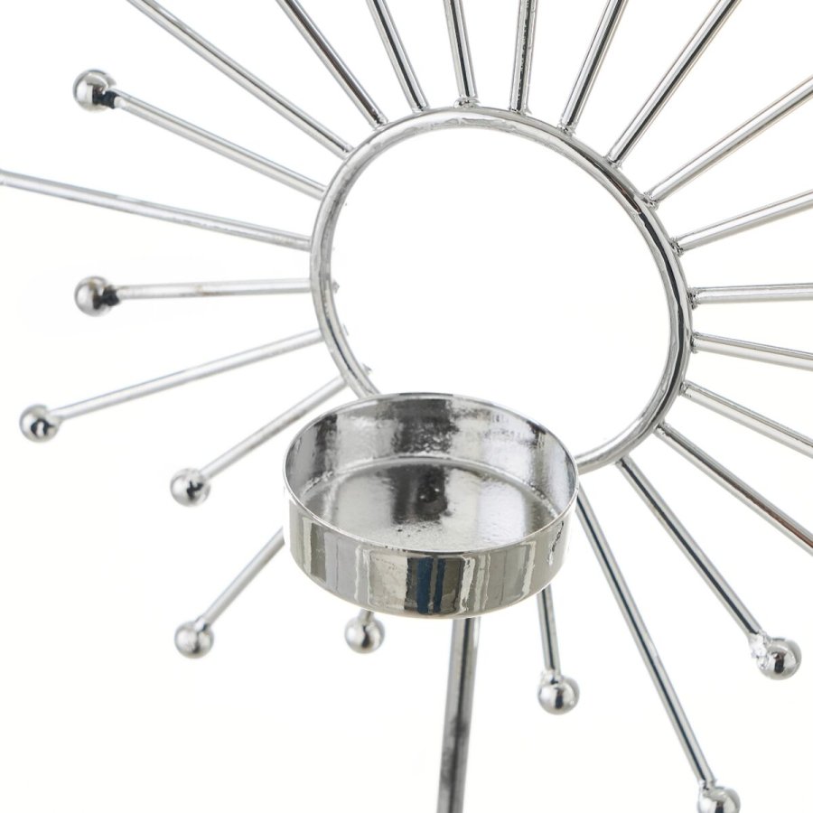 Lyseholder Hvid Slvfarvet Keramik Jern 18,4 x 8,4 x 29,1 cm #2