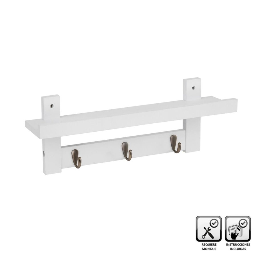 Hylder Hvid Bambus 49 x 12 x 18 cm #2