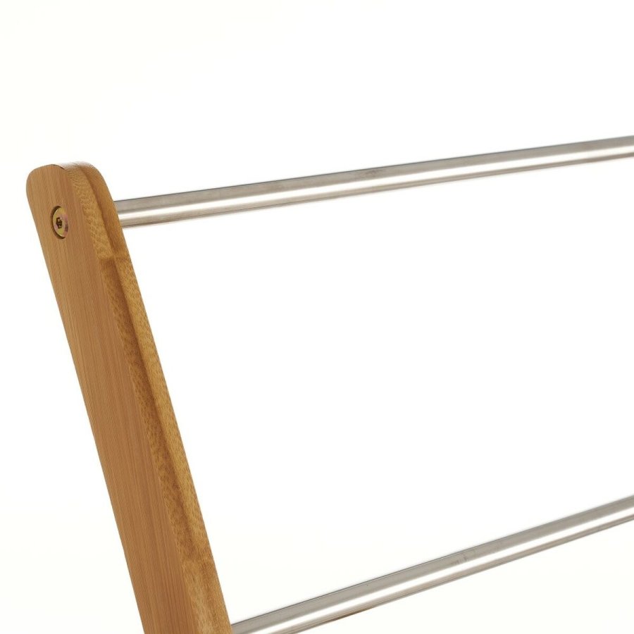Fritstende hndkldestativ Natur Bambus Rustfrit stl 57 x 35 x 81 cm #9