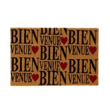 Drmtte COEURS Brun Sort Rd PVC Kokosnd Fiber 60 x 40 x 1,5 cm #1