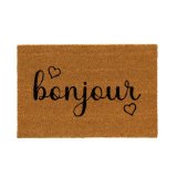 Drmtte BONJOUR Brun Sort PVC Kokosnd Fiber 60 x 40 x 1,5 cm #1