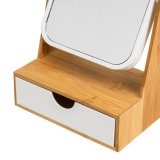 Makeup-Spejl Hvid Natur Bambus Krystal polystyren 16 x 10 x 24 cm #9
