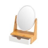 Makeup-Spejl Hvid Natur Bambus Krystal polystyren 17 x 10 x 25 cm #5