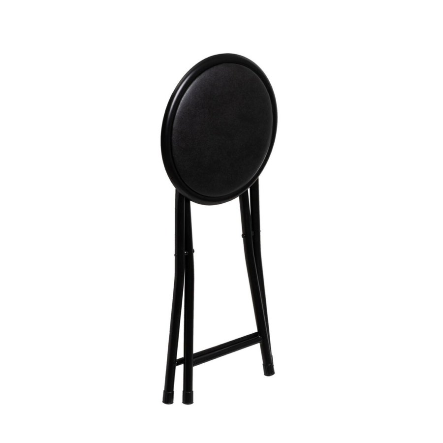 Taburet Sort Polyuretan PVC Jern 30 x 30 x 45 cm #21