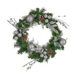 Adventskrans Krist+ K1912698-1 Grn Slvfarvet Ananas 60 x 13 x 60 cm #1
