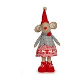 Dekorativ figur Mus Jul 48 cm Hvid Rd Gr Fldefarvet #1