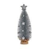 Juletr med stjerne Slvfarvet 13 x 41 x 13 cm #1
