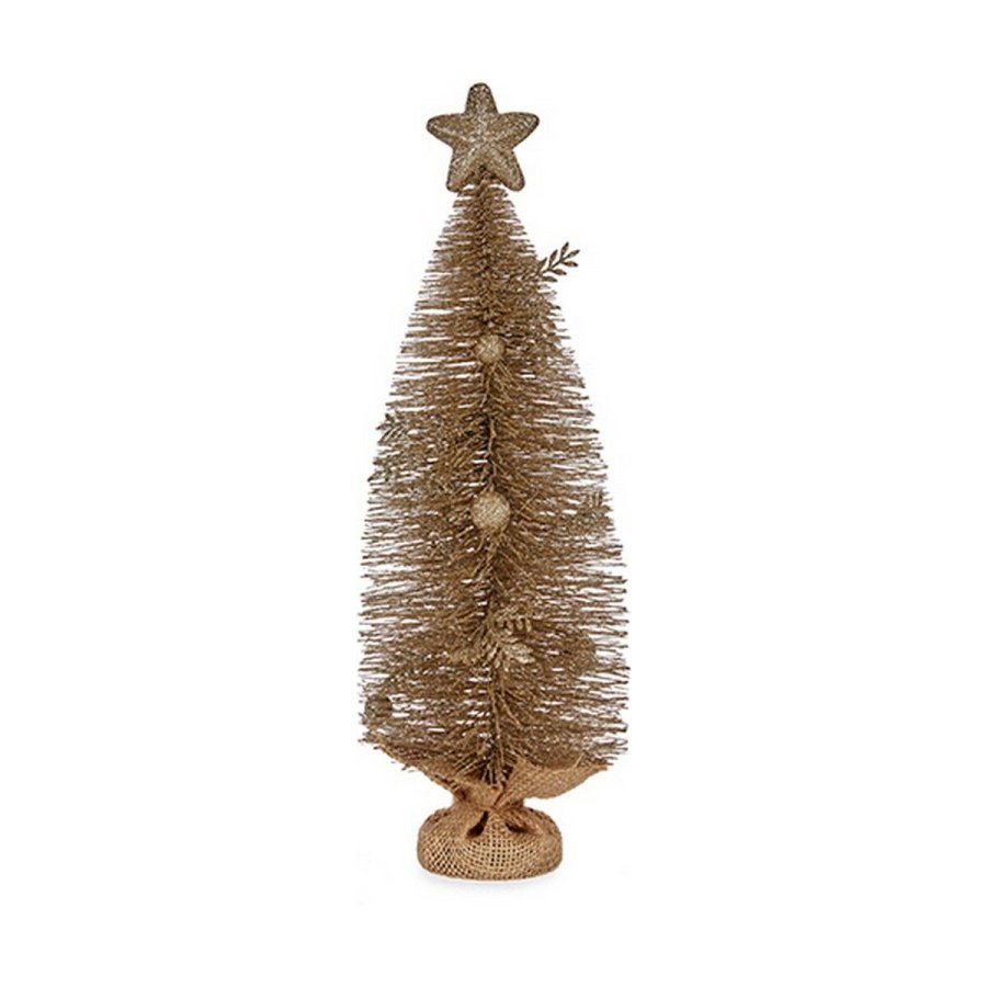 Juletr med stjerne 23 x 14,5 x 46 cm champagne #1