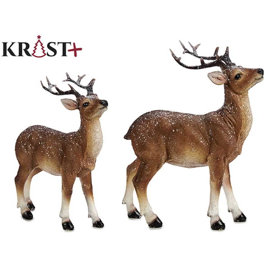 Julepynt Krist+ C07-59360WX-1 Hvid Brun 8,5 x 21 x 17 cm #5