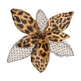 Dekorativ blomst Leopard Jul Brun 35 x 35 x 35 cm #1