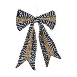 Lasso Zebra Julepynt 45 x 30 cm Sort Hvid #1