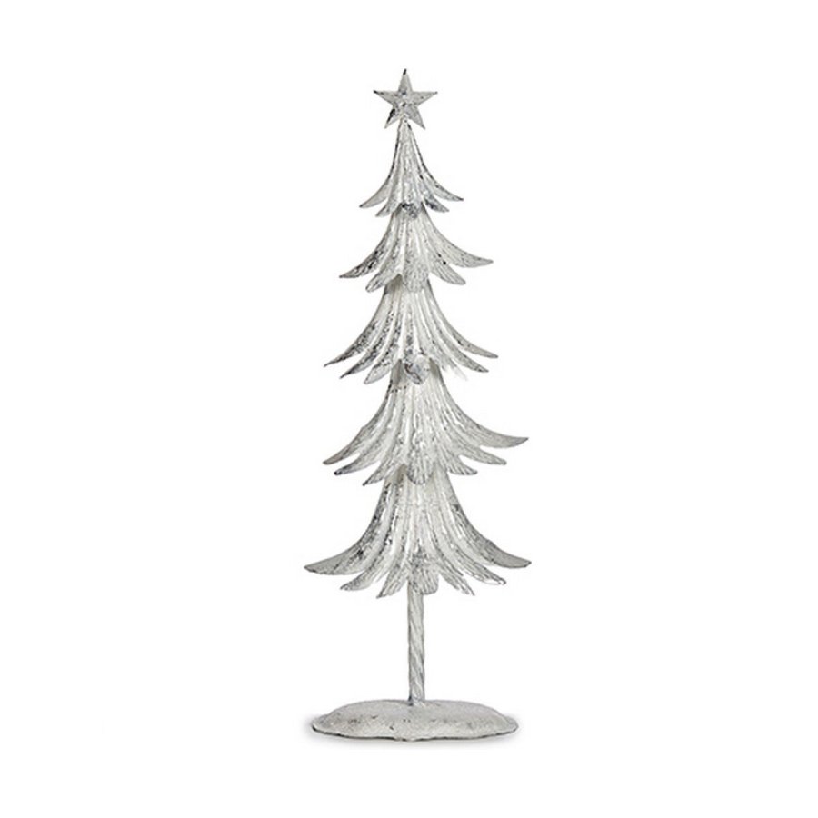 Juletr 17,5 x 50 x 11 cm Metal Hvid #1