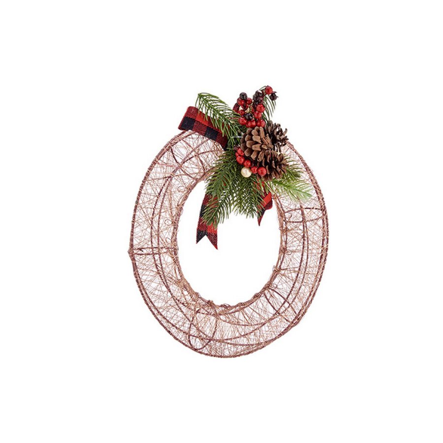 Adventskrans 29 x 12 x 30 cm Metal champagne #1