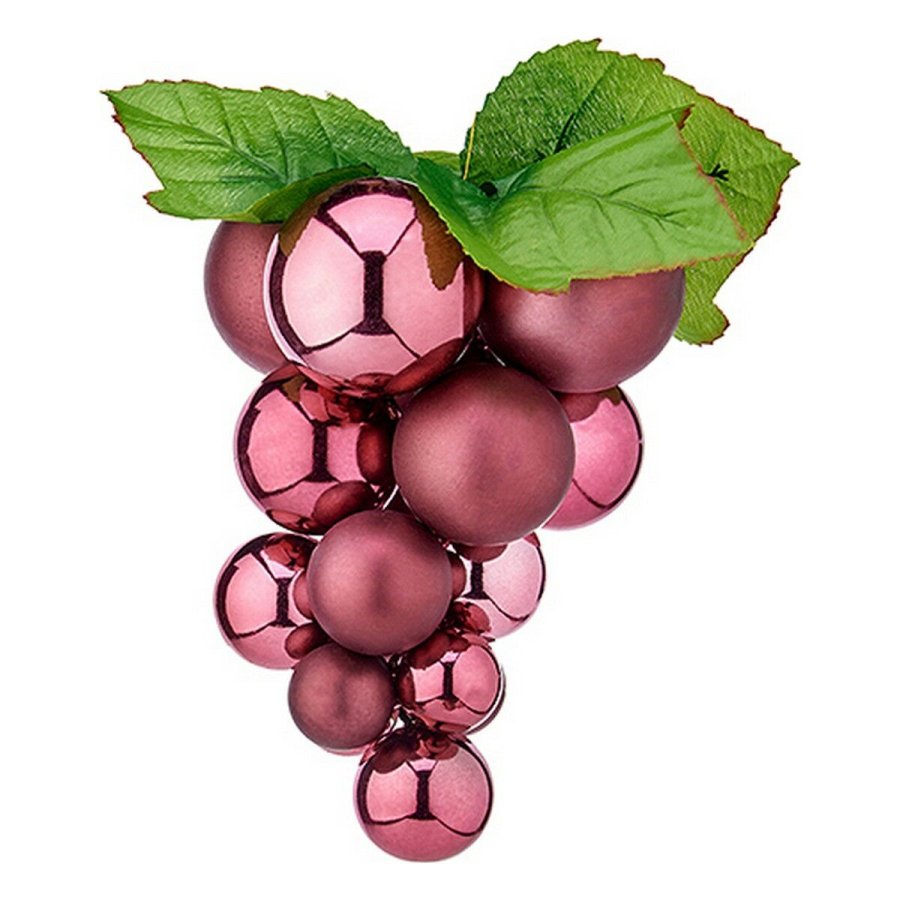 Julekugle Druer Small Pink Plastik 14 x 14 x 25 cm #1