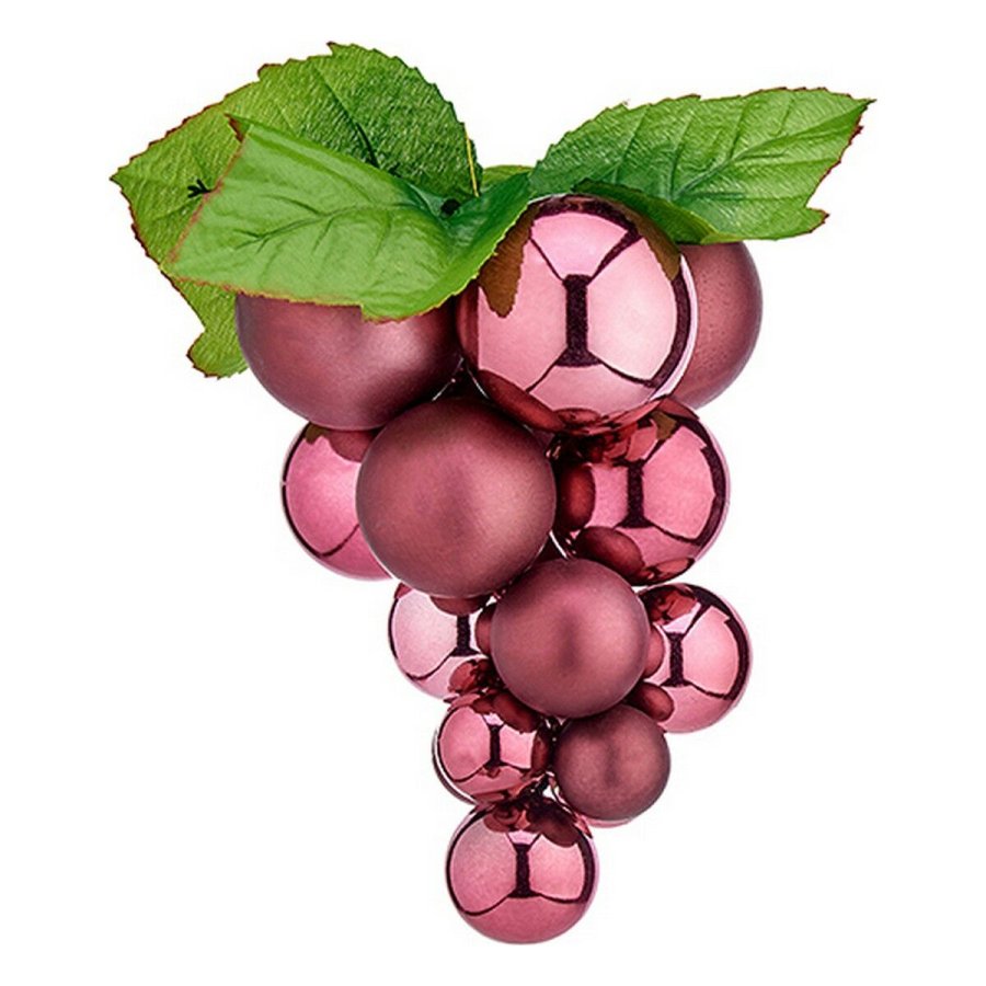 Julekugle Krist+ 01847 Pink Plastik Druer #1