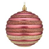 Julekugle Krist+ 00872 Pink Plastik  10 cm 6 enheder #1