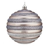 Julekugle Krist+ 00876 Slvfarvet Plastik  10 cm 6 enheder #1
