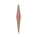 Julepynt Krist+ 00902 Pink Gylden PVC 3 x 3 x 18,5 cm Strakt #1