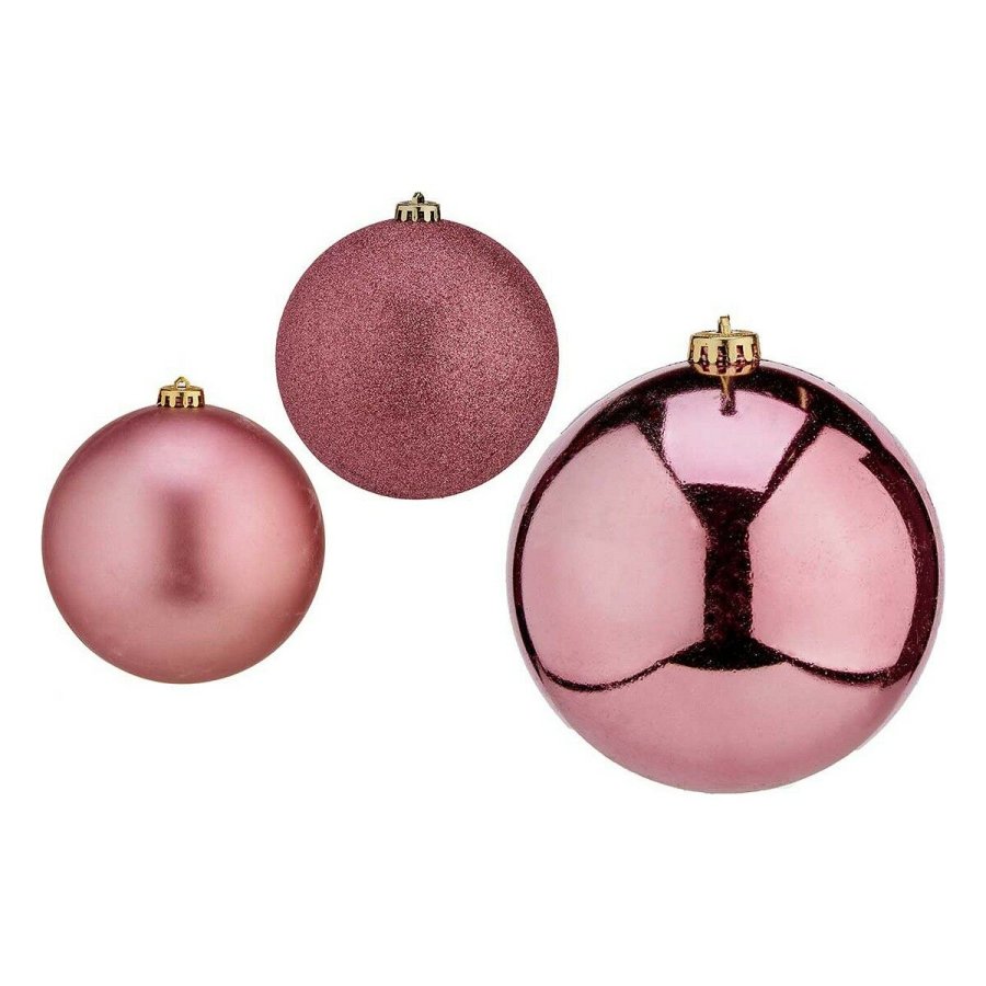 Julekugler Krist+ 00739 Pink PVC  10 cm 6 enheder #1