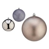 Julekugler  10 cm 6 enheder Slvfarvet Plastik #1