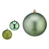 Julekugler Krist+ 00805 Grn Plastik  10 cm 6 enheder #1