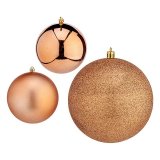 Julekugler Krist+ 00811 Kobber Plastik  10 cm 6 enheder #1